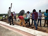 1-10-2016 swatch bharath on terrace [ debris cleaning]