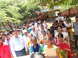 Rally on Domalapi Dandayatra  and human chain formation at the clock tower organized  by GDC, Uravakonda College on 2-10-16