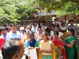 Rally on Domalapi Dandayatra  and human chain formation at the clock tower organized  by GDC, Uravakonda College on 2-10-16