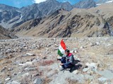 Mr. Akhil ,III B.Com CA Student of GDC, Uravakonda taken during his participation in the NSS adventurous Camp held at Manali during October 2016