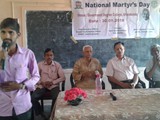 NATIONAL MARTYRS DAY CELEBRATIONS. GDC, URAVAKONDA